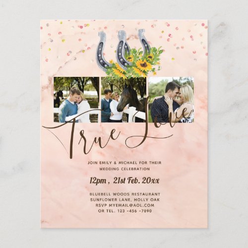 Southern Country Rustic Photo BUDGET Wedding       Flyer