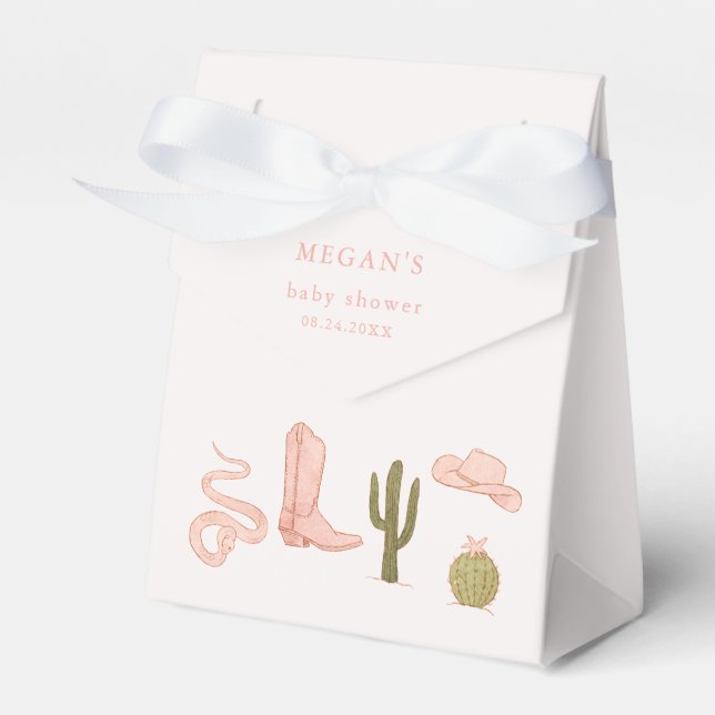 Southern Cowgirl Baby Shower Favor Boxes (Front Side)