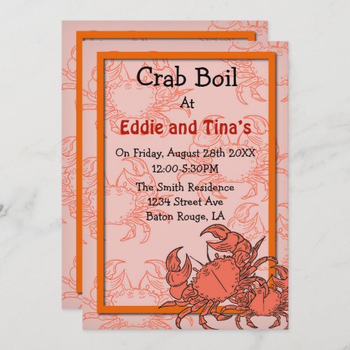 Southern Crab Boil Invitation