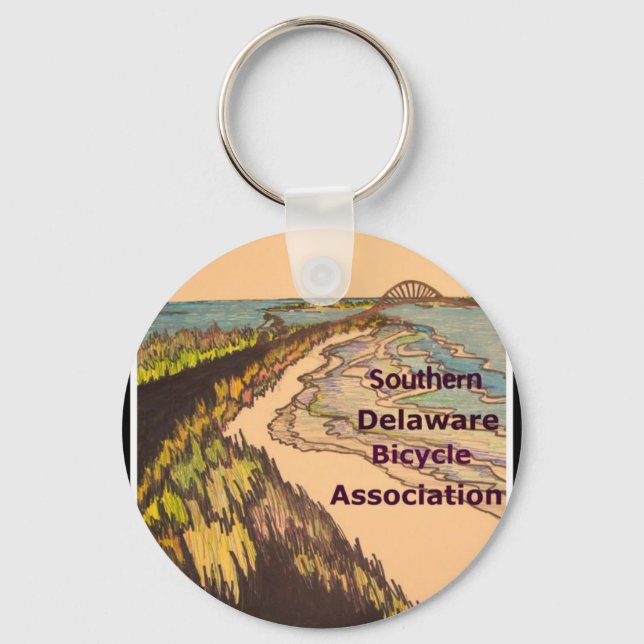 Southern Delaware Bicycle Association logo Keychain (Front)