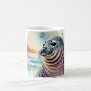 Southern Elephant Seal 300724AREF143 - Watercolor Coffee Mug