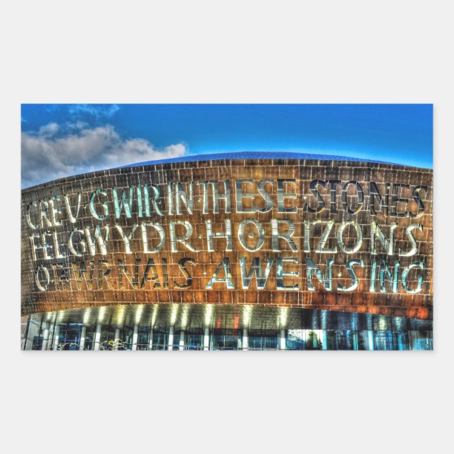 Southern England Country Road & Pasture Scene Rectangular Sticker (Front)