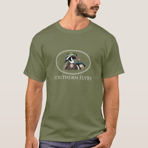 Southern FlyBy Wood Duck  Mens T_shirt