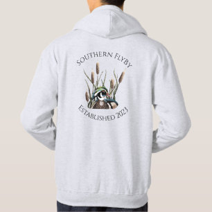 Southern FlyBy Wood Duck with Cattails Hoodie
