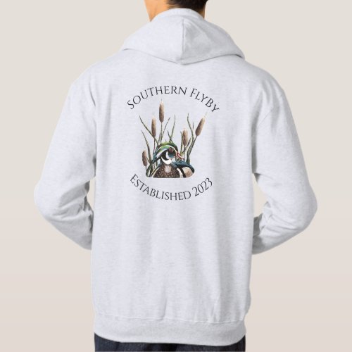 Southern FlyBy Wood Duck with Cattails Hoodie