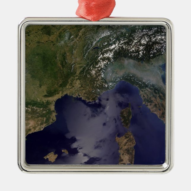 Southern France and Northern Italy Metal Ornament (Front)
