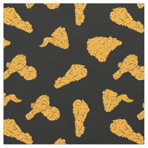 Southern Fried Chicken Food Patterned Fabric