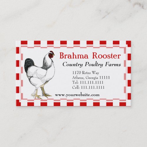 Southern Fried Chicken Restaurant Poultry Farm Business Card Template