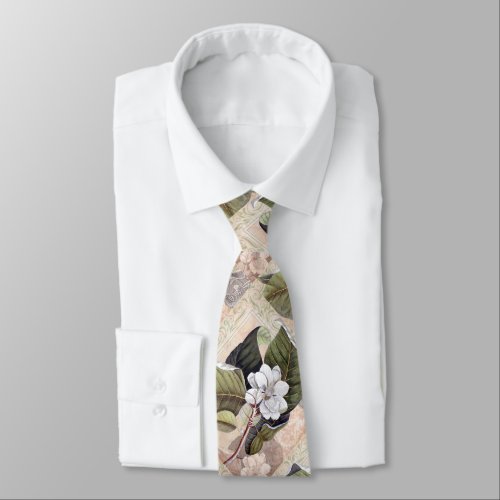 Southern Gent Elegant Vintage Magnolia Tie
