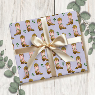 Southern Girl Cowgirl boots Birthday Wrapping Paper