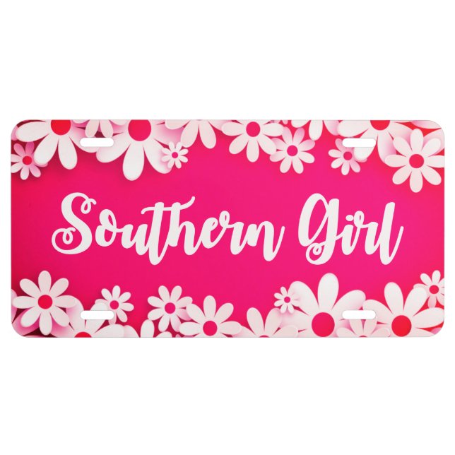 Southern Girl License Plate (Front)