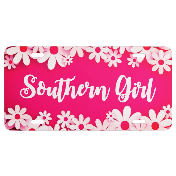Southern Girl License Plate Zazzle