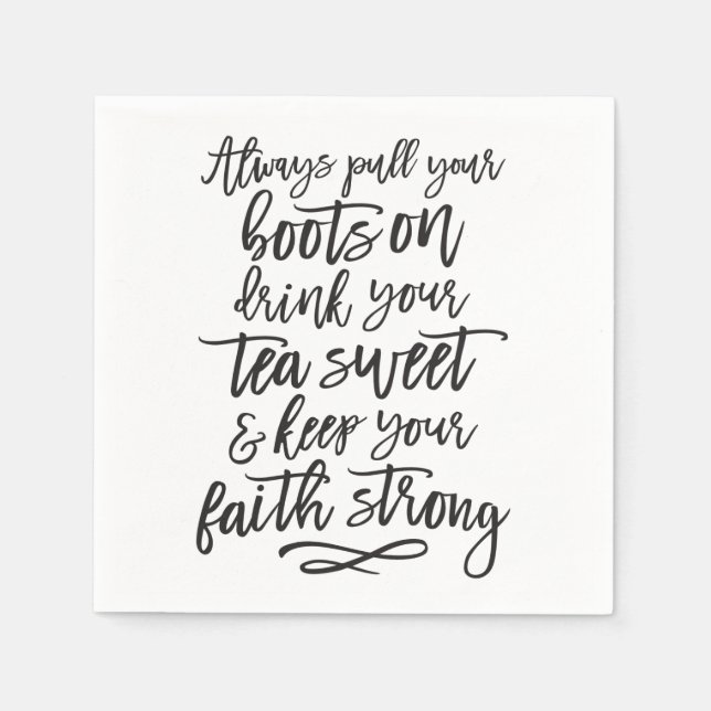 Southern Girl Mantra Humor Napkins (Front)