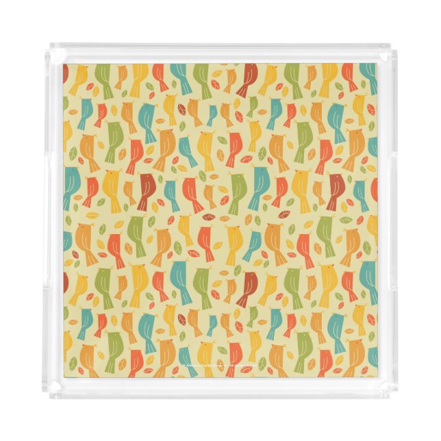Southern Grammar Chart Bird Pattern Acrylic Tray (Front)