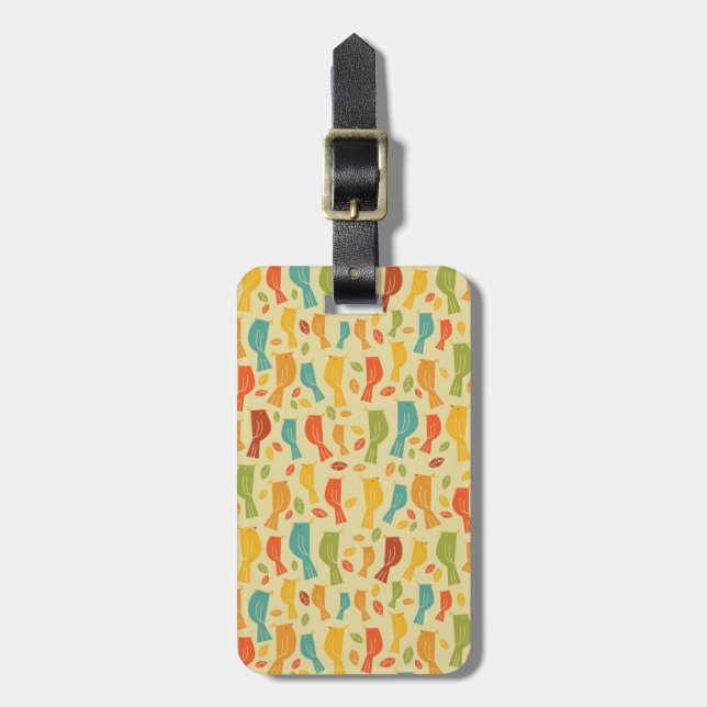 Southern Grammar Chart Bird Pattern Luggage Tag (Front Vertical)