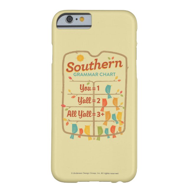 Southern Grammar Chart Case-Mate iPhone Case (Back)