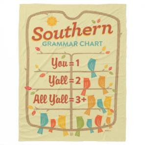 Southern Grammar Chart Fleece Blanket