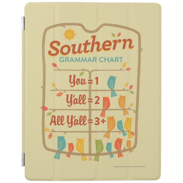 Southern Grammar Chart iPad Smart Cover (Front)