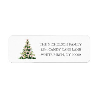 Southern Grandmillennial Pink Bow Christmas Tree Label