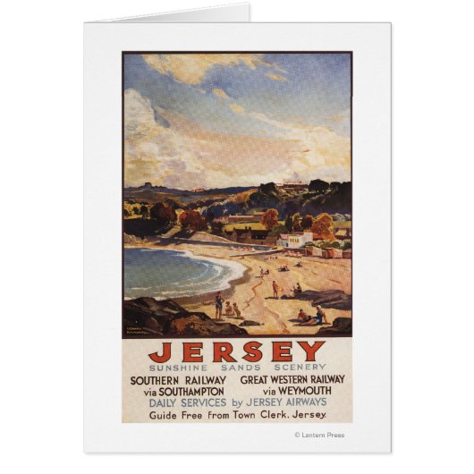 Southern/Great Western Railway Beach Scene Cards (Front)