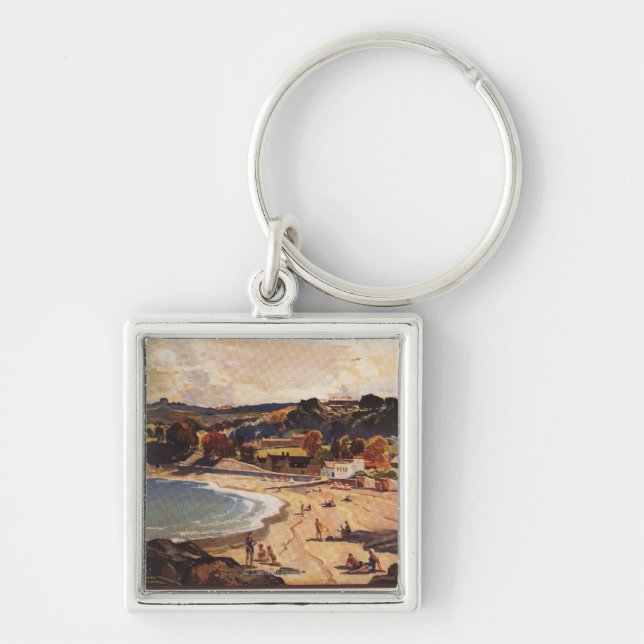 Southern/Great Western Railway Beach Scene Keychain (Front)