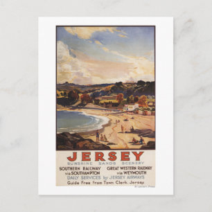 Southern/Great Western Railway Beach Scene Postcard