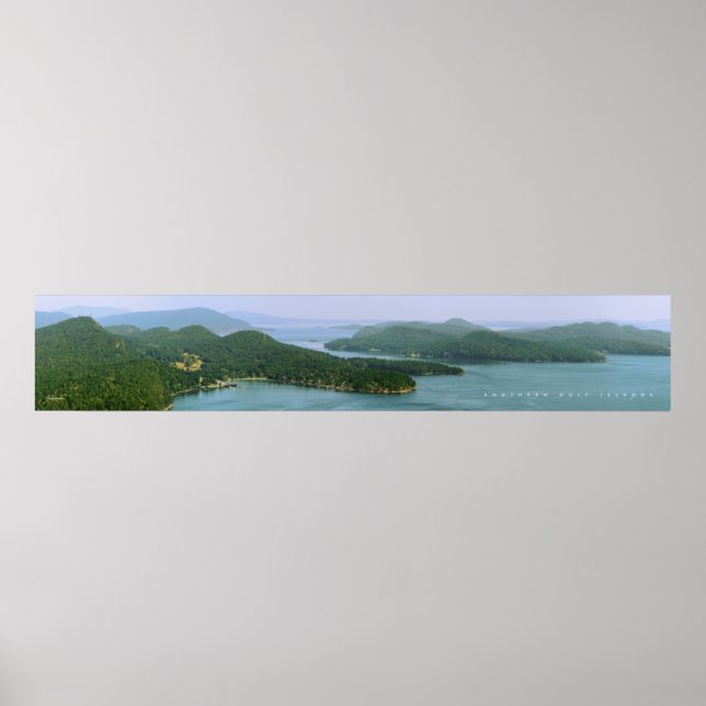 Southern Gulf Islands as seen from Mount Galiano Poster (Front)