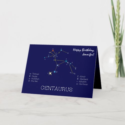 Southern Hemisphere Constellation Centaurus Card