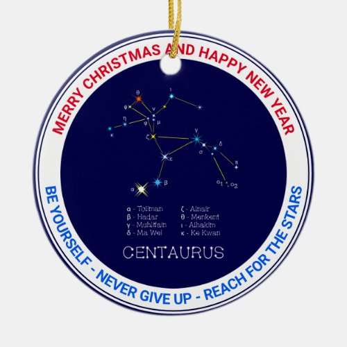 Southern Hemisphere Constellation Centaurus Ceramic Ornament