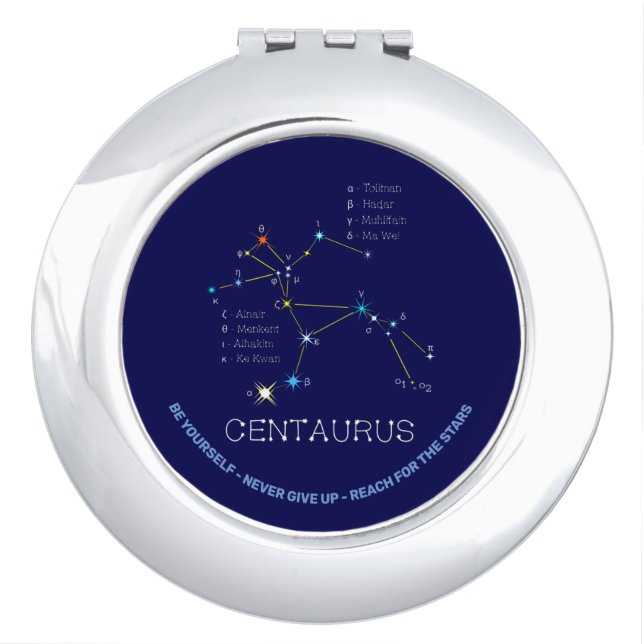 Southern Hemisphere Constellation Centaurus Compact Mirror (Front)