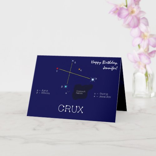 Southern Hemisphere Constellation Crux Card