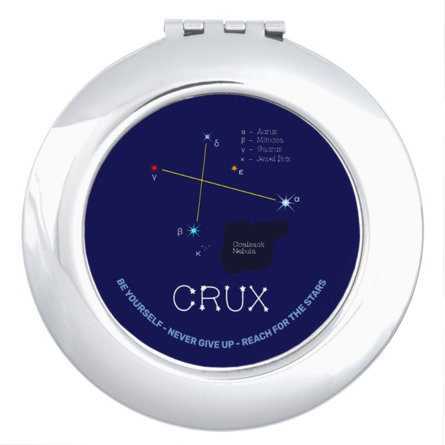 Southern Hemisphere Constellation Crux Compact Mirror (Front)