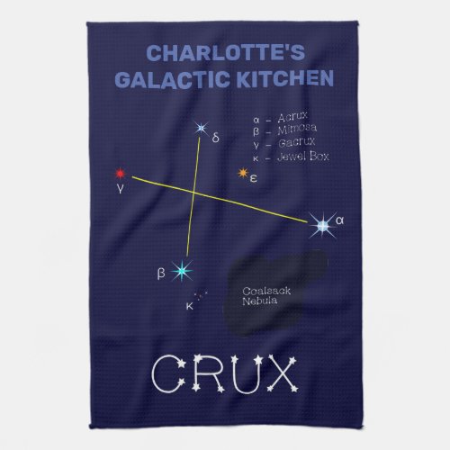 Southern Hemisphere Constellation Crux Kitchen Towel