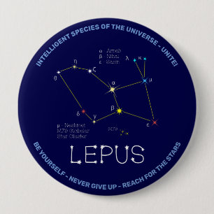 Southern Hemisphere Constellation Lepus Button