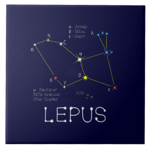 Southern Hemisphere Constellation Lepus Ceramic Tile