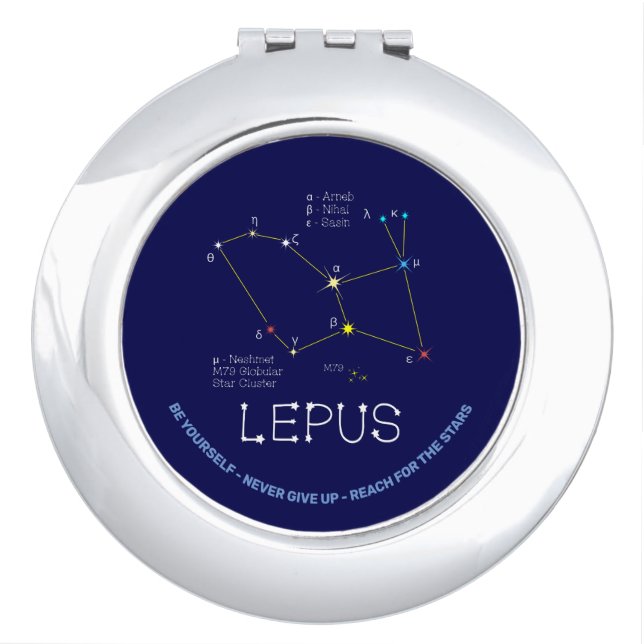 Southern Hemisphere Constellation Lepus Compact Mirror (Front)