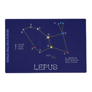 Southern Hemisphere Constellation Lepus Placemat