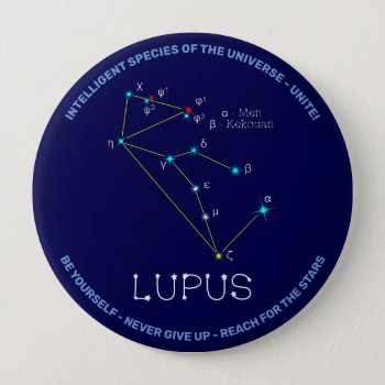 Southern Hemisphere Constellation Lupus Button by DigitalSolutions2u at Zazzle