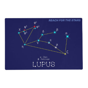 Southern Hemisphere Constellation Lupus Placemat