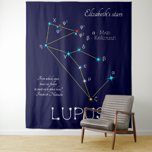Southern Hemisphere Constellation Lupus Tapestry