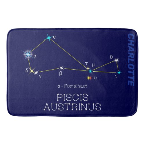 Southern Hemisphere Constellation Piscis Austrinus Bath Mat