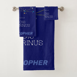 Southern Hemisphere Constellation Piscis Austrinus Bath Towel Set