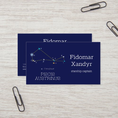 Southern Hemisphere Constellation Piscis Austrinus Business Card