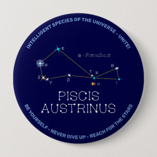 Southern Hemisphere Constellation Piscis Austrinus Button
