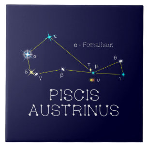 Southern Hemisphere Constellation Piscis Austrinus Ceramic Tile