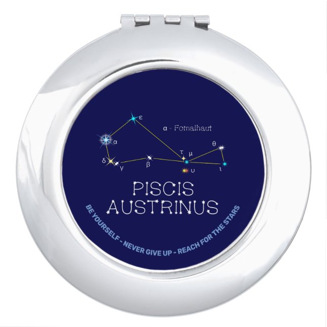 Southern Hemisphere Constellation Piscis Austrinus Compact Mirror (Front)