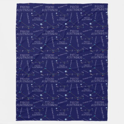 Southern Hemisphere Constellation Piscis Austrinus Fleece Blanket