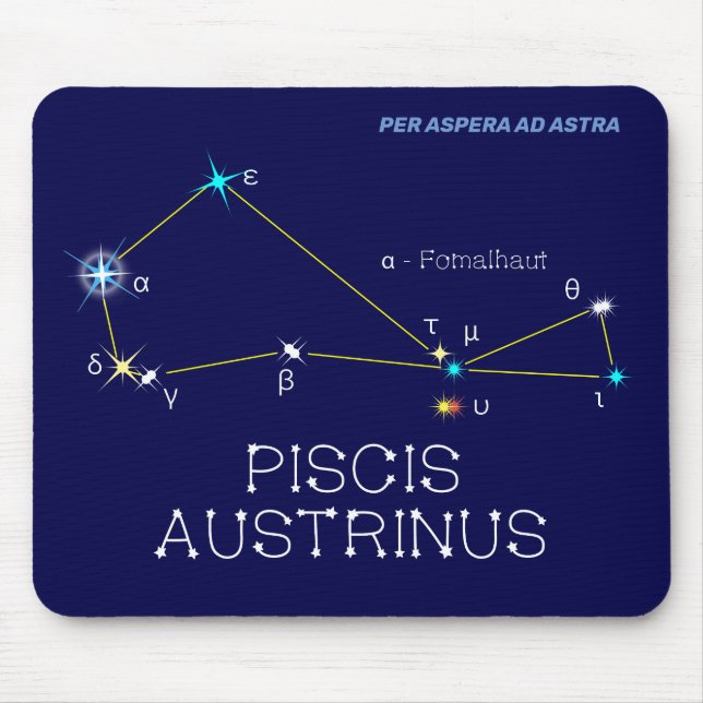 Southern Hemisphere Constellation Piscis Austrinus Mouse Pad (Front)