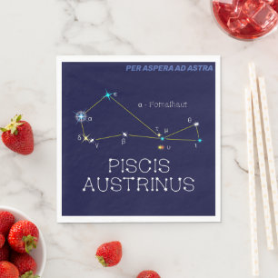 Southern Hemisphere Constellation Piscis Austrinus Napkins