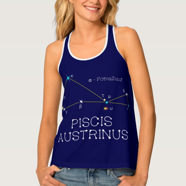 Southern Hemisphere Constellation Piscis Austrinus Tank Top (Front)
